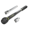 Klucz dynamometryczny 28-210 Nm, 1/2" + adapter 1/2" > 3/8" + przedłużka 125 mm, certyfikat kalibracji Klucz dynamometryczny 28-210 Nm, 1/2" + adapter 1/2" > 3/8" + przedłużka 125 mm, certyfikat kalibracji