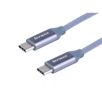 Kabel do ładowania i synchronizacji, w oplocie z mikrofibry, 120 cm, USB-C > USB-C v2.0 max 2.4A