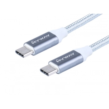 Kabel do ładowania i synchronizacji, w oplocie z mikrofibry, 120 cm, USB-C > USB-C v3.0 max 3.4A