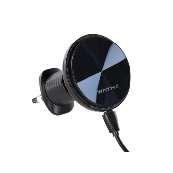 WAYME Uchwyt magnetyczny na wlot powietrza z ładowarką indukcyjną 15W + kabel USB > USB-C 100 cm