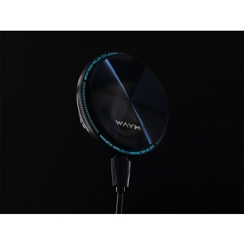 WAYME Uchwyt magnetyczny na wlot powietrza z ładowarką indukcyjną 15W + kabel USB > USB-C 100 cm