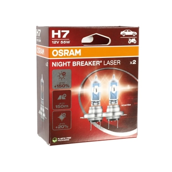 Żarówki OSRAM H7 12V 55W PX26d Night Breaker Laser, Next Generation +150%, 2 szt.
