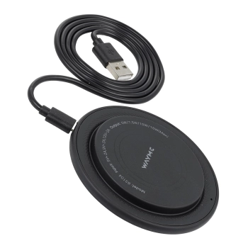 WAYME Ładowarka bezprzewodowa 15W z gniazdem USB-C + kabel zasilający