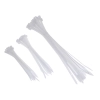 Opaski kablowe nylonowe 100x2,5 mm, 120x2,5 mm, 200x5 mm, białe, 75 szt.