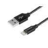 Kabel do ładowania i synchronizacji, 300 cm, w oplocie z mikrofibry, USB > Lightning