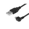 Kabel do ładowania i synchronizacji, 120cm, tworzywo, USB > mini USB (kątowa, prawa)
