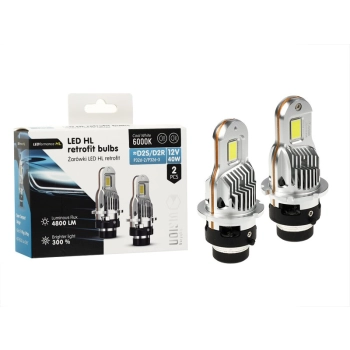 Żarówki VISION LED retrofit D2S/D2R HL 40W 4800 lm 6000K, CANBUS, 2 szt.