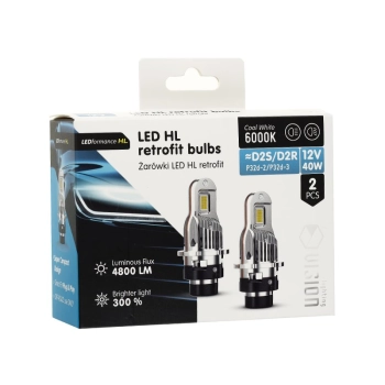 Żarówki VISION LED retrofit D2S/D2R HL 40W 4800 lm 6000K, CANBUS, 2 szt.