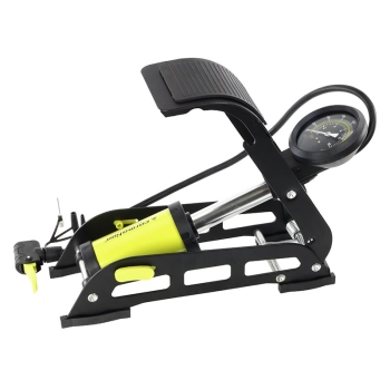 Pompka nożna jednotłokowa z analogowym ciśnieniomierzem, max 11 BAR / 160 PSI