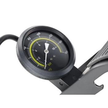 Pompka nożna jednotłokowa z analogowym ciśnieniomierzem, max 11 BAR / 160 PSI