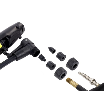 Mini pompka ręczna 310 mm z wężykiem i uchwytem rowerowym, max 8 BAR / 120 PSI