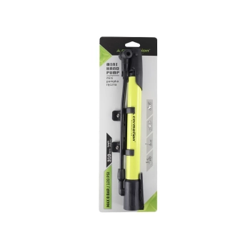 Mini pompka ręczna 310 mm z wężykiem i uchwytem rowerowym, max 8 BAR / 120 PSI