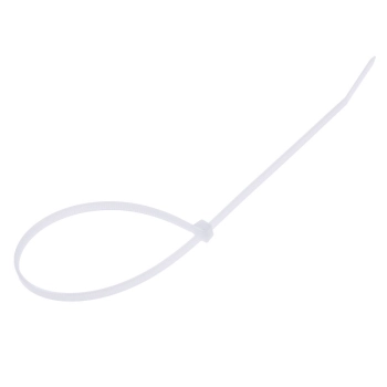 Opaski kablowe nylonowe 300x3,6 mm, białe, 100 szt.