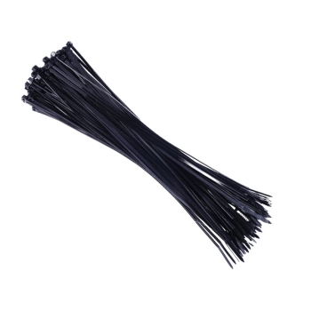 Opaski kablowe nylonowe 300x3,6 mm, czarne, 100 szt.