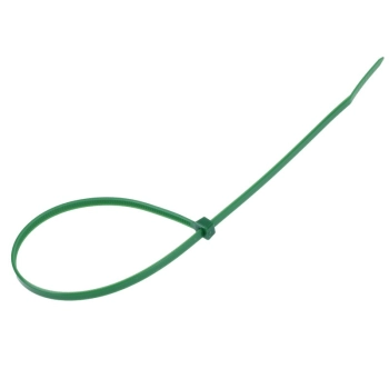 Opaski kablowe nylonowe 300x3,6 mm, zielone, 100 szt.