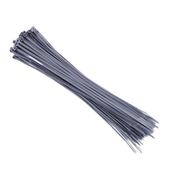 Opaski kablowe nylonowe 300x3,6 mm, srebrne, 100 szt.