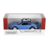 Model 1:36, Porsche 911 Rallye z bagażnikiem dachowym, niebieski