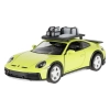 Model 1:36, Porsche 911 Rallye z bagażnikiem dachowym, żółty