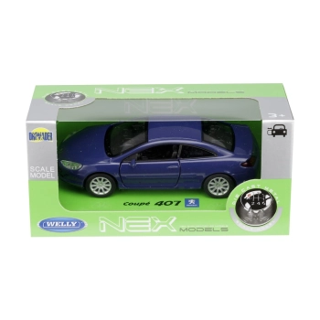 Model 1:34, Peugeot Coupe 407, niebieski