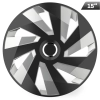 Kołpaki Vector RC black / silver 15", 4 szt.