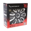 Kołpaki Stratos RC black / silver 16