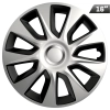 Kołpaki Stratos silver / black 16", 4 szt.