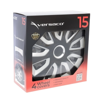 Kołpaki Stratos RC black / silver 15