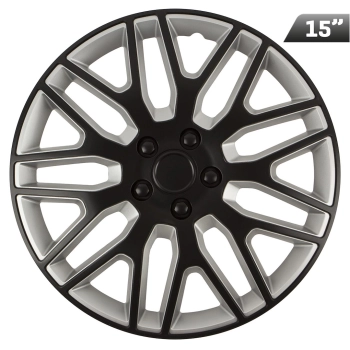 Kołpaki Dakar black / silver 15", 4 szt.