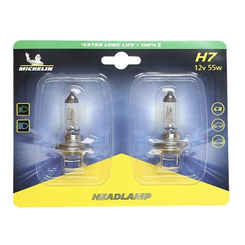 MICHELIN H7 12V 55W PX26d Extra LongLife +130% Double Pack
